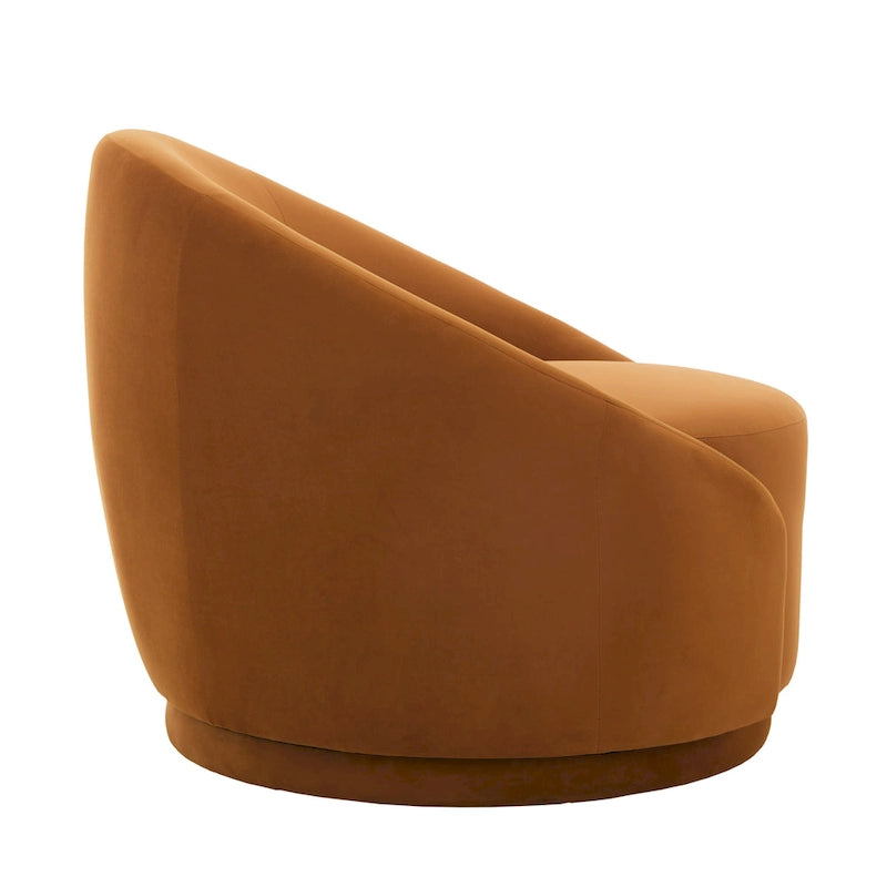 35 Wide Upholstered Swivel Accent Barrel Chairs (Set of 2)