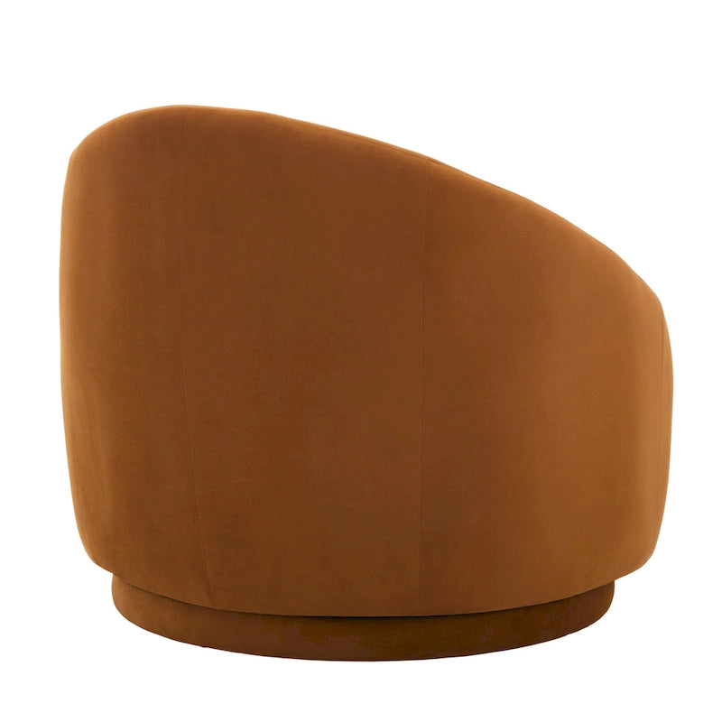 35 Wide Upholstered Swivel Accent Barrel Chairs (Set of 2)