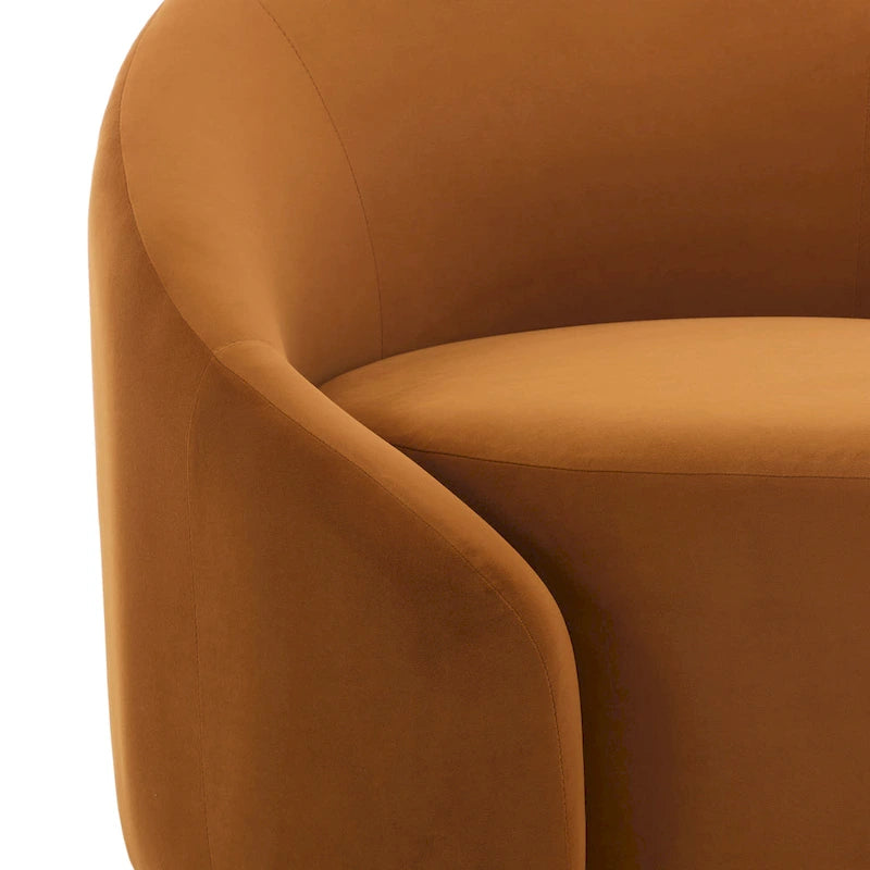 35 Wide Upholstered Swivel Accent Barrel Chairs (Set of 2)