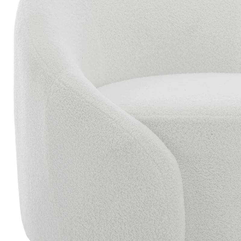 35 Wide Upholstered Swivel Accent Barrel Chairs (Set of 2)