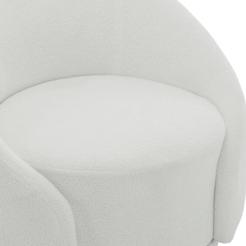 35 Wide Upholstered Swivel Accent Barrel Chairs (Set of 2)