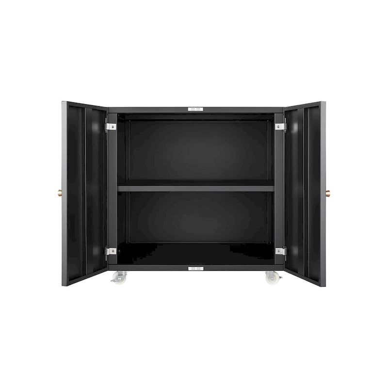 Office furniture Copier Cabinet black 2 door steel copier stand mobile pedestal file Printer Stand