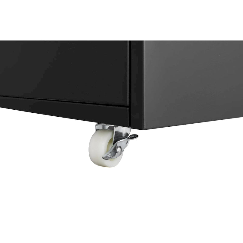 Office furniture Copier Cabinet black 2 door steel copier stand mobile pedestal file Printer Stand