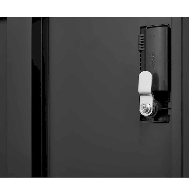 6-Door Employee Storage Locker, Metal Lockers for Office, Gym, School, and Homewith Card Slot (Black)