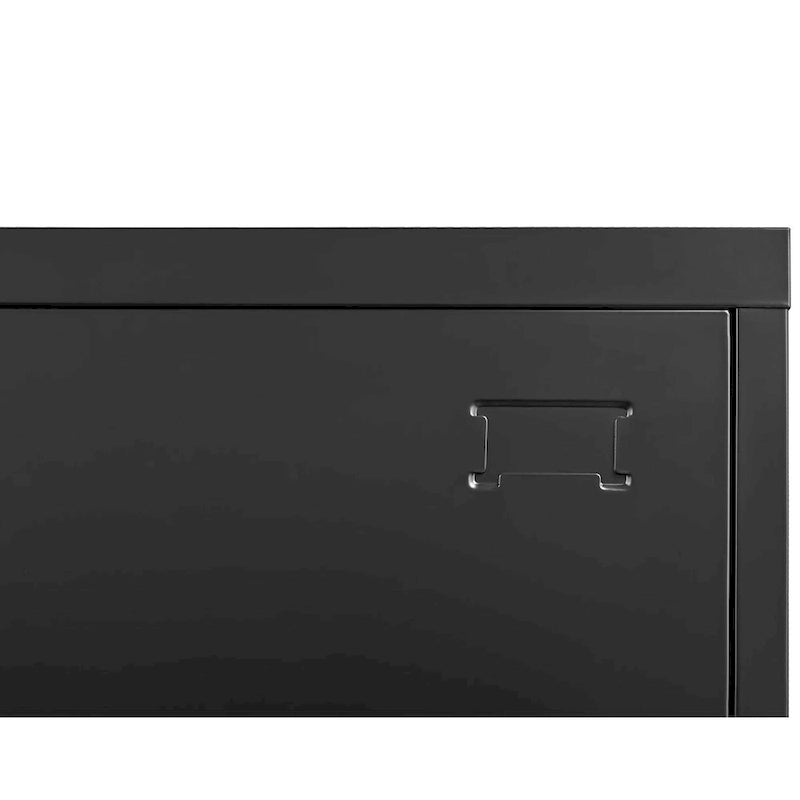 6-Door Employee Storage Locker, Metal Lockers for Office, Gym, School, and Homewith Card Slot (Black)