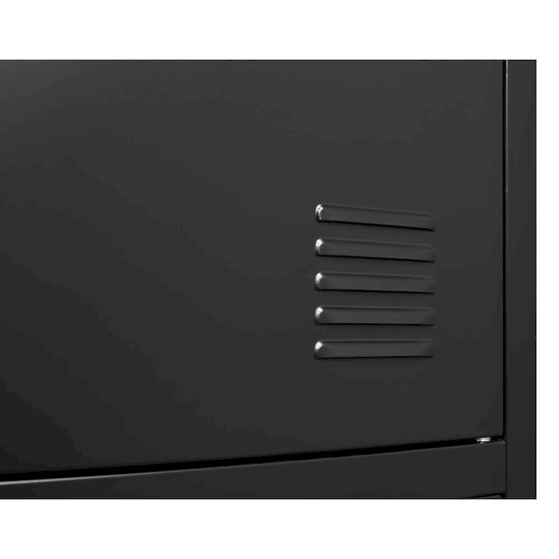 9-Door Employee Storage Locker, Metal Lockers for Office, Gym, School, and Homewith Card Slot (Black)