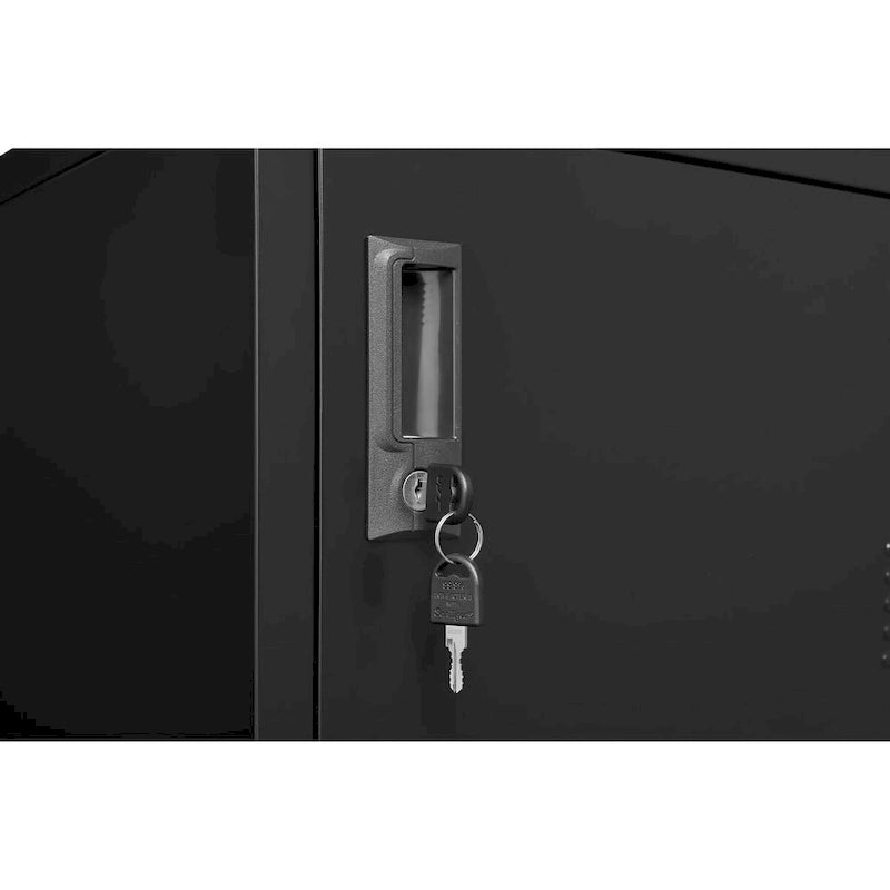 9-Door Employee Storage Locker, Metal Lockers for Office, Gym, School, and Homewith Card Slot (Black)