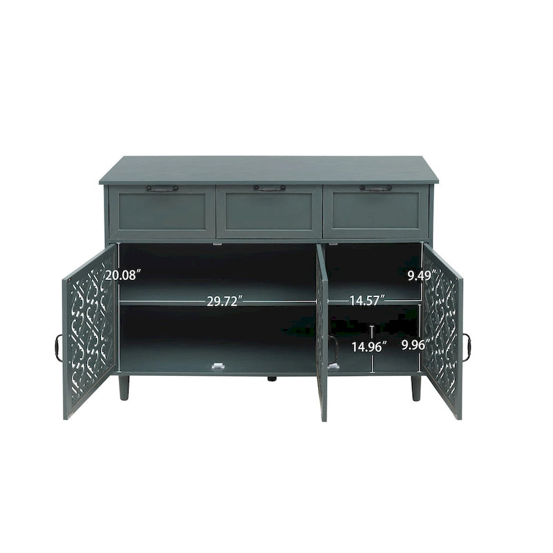 3 Door 3 Drawer Cabinet, American Furniture, Suitable for Bedroom, Living Room, Study